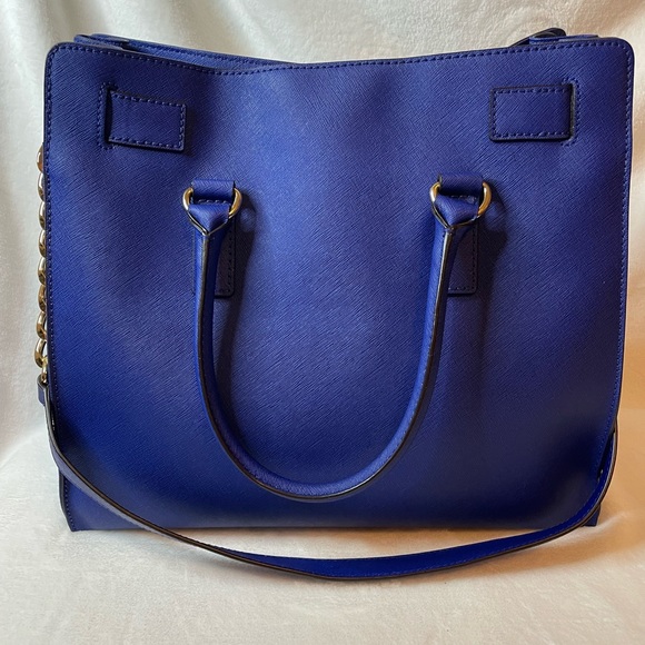Michael Kors blue Hamilton style bag, EUC - Picture 13 of 15